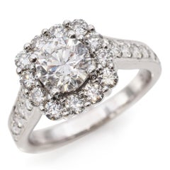 14K White Gold 2.03 TCW Diamond Engagement Band Ring