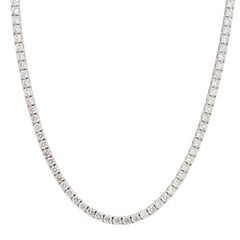 Collier tennis en or blanc 14 carats avec diamants de 20,55 carats