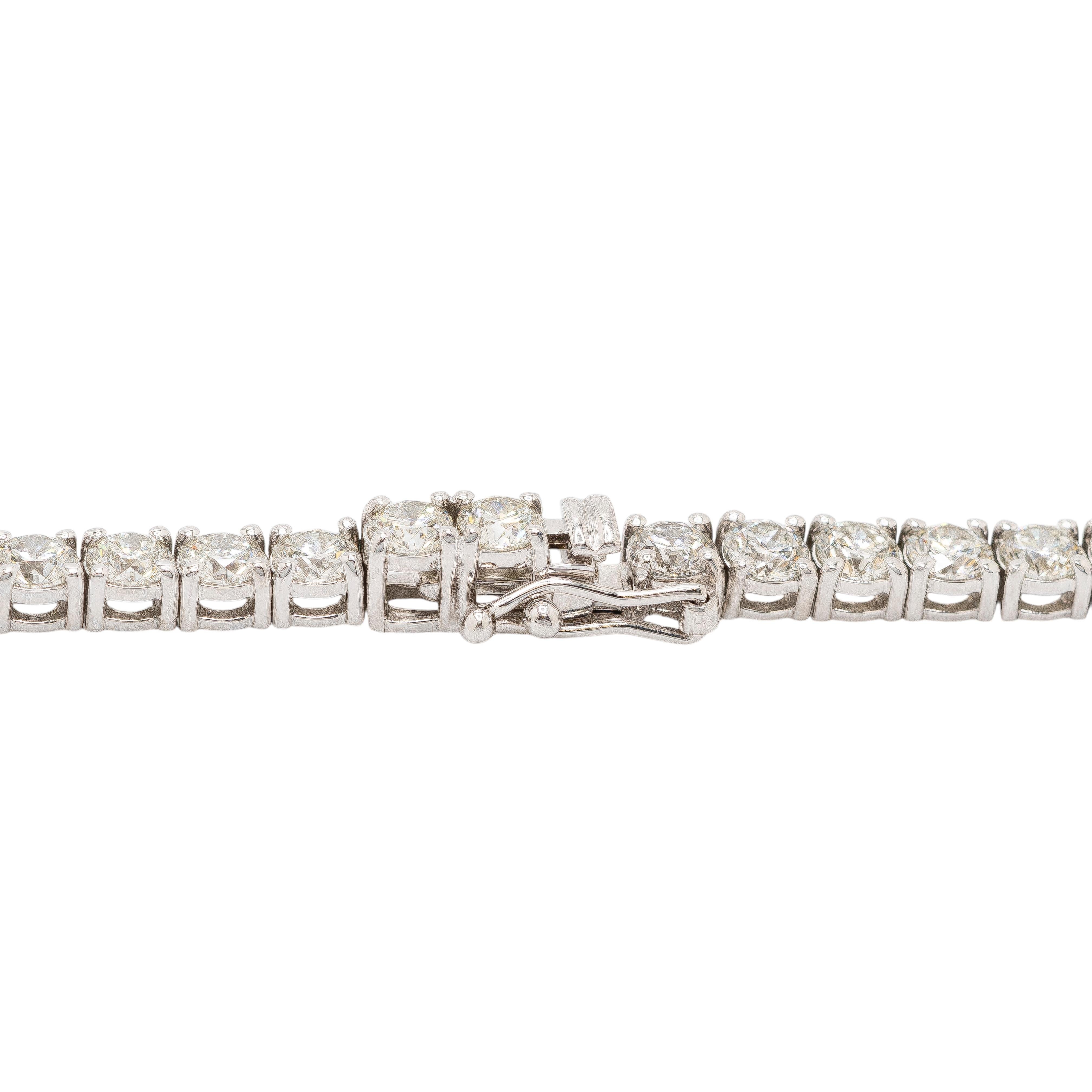 Collier tennis en or blanc 14 carats avec diamants de 20,55 carats Neuf - En vente à Boca Raton, FL