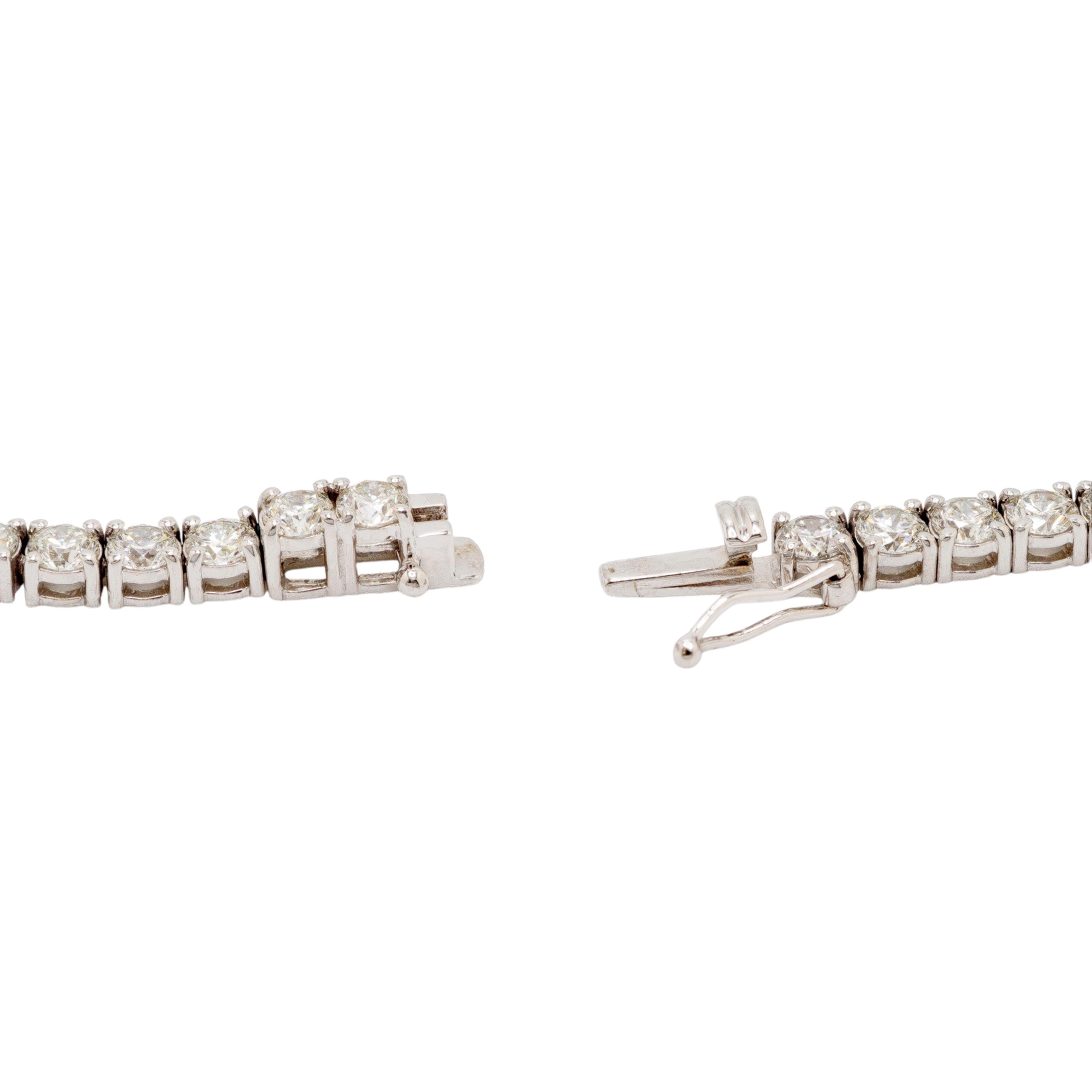 Collier tennis en or blanc 14 carats avec diamants de 20,55 carats Unisexe en vente