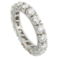 14K White Gold 2.0ct Diamond Eternity Band Ring MF04-051326