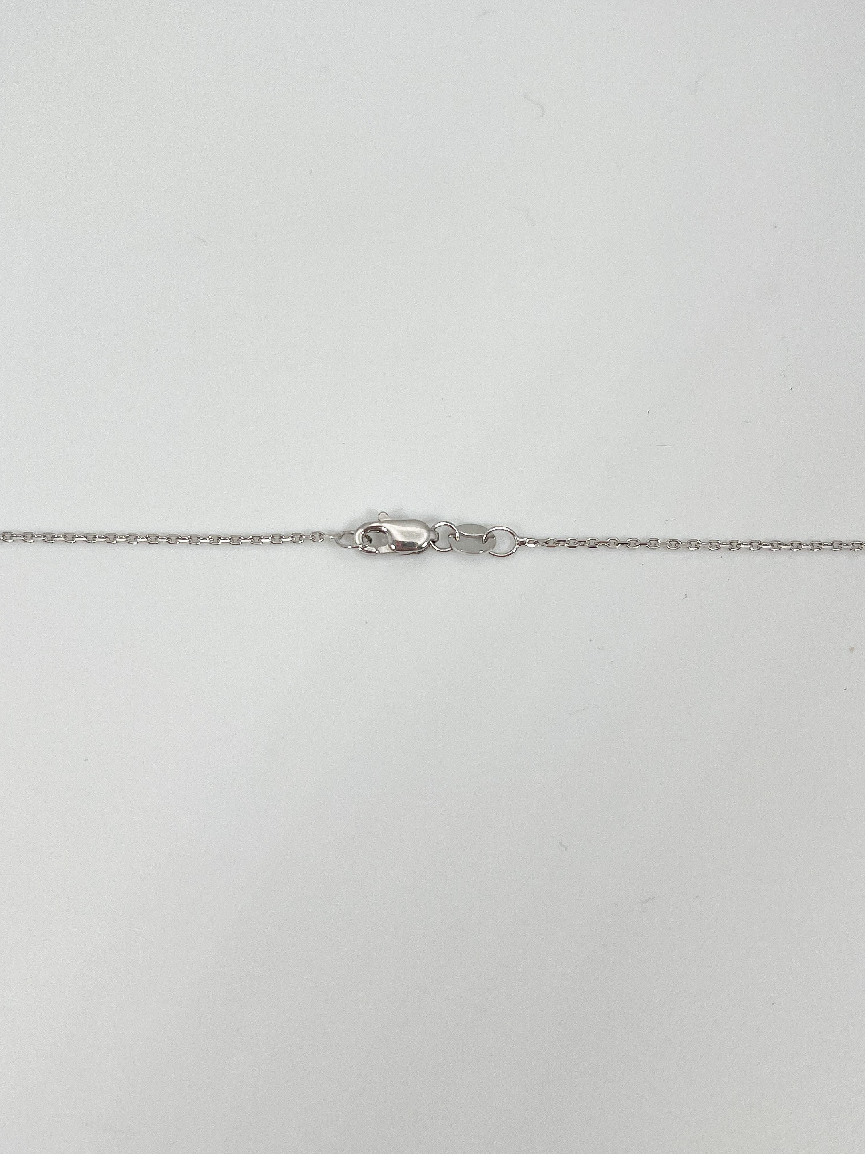 Women's or Men's 14K White Gold .21 CTW Diamond Star of David Pendant Necklace For Sale