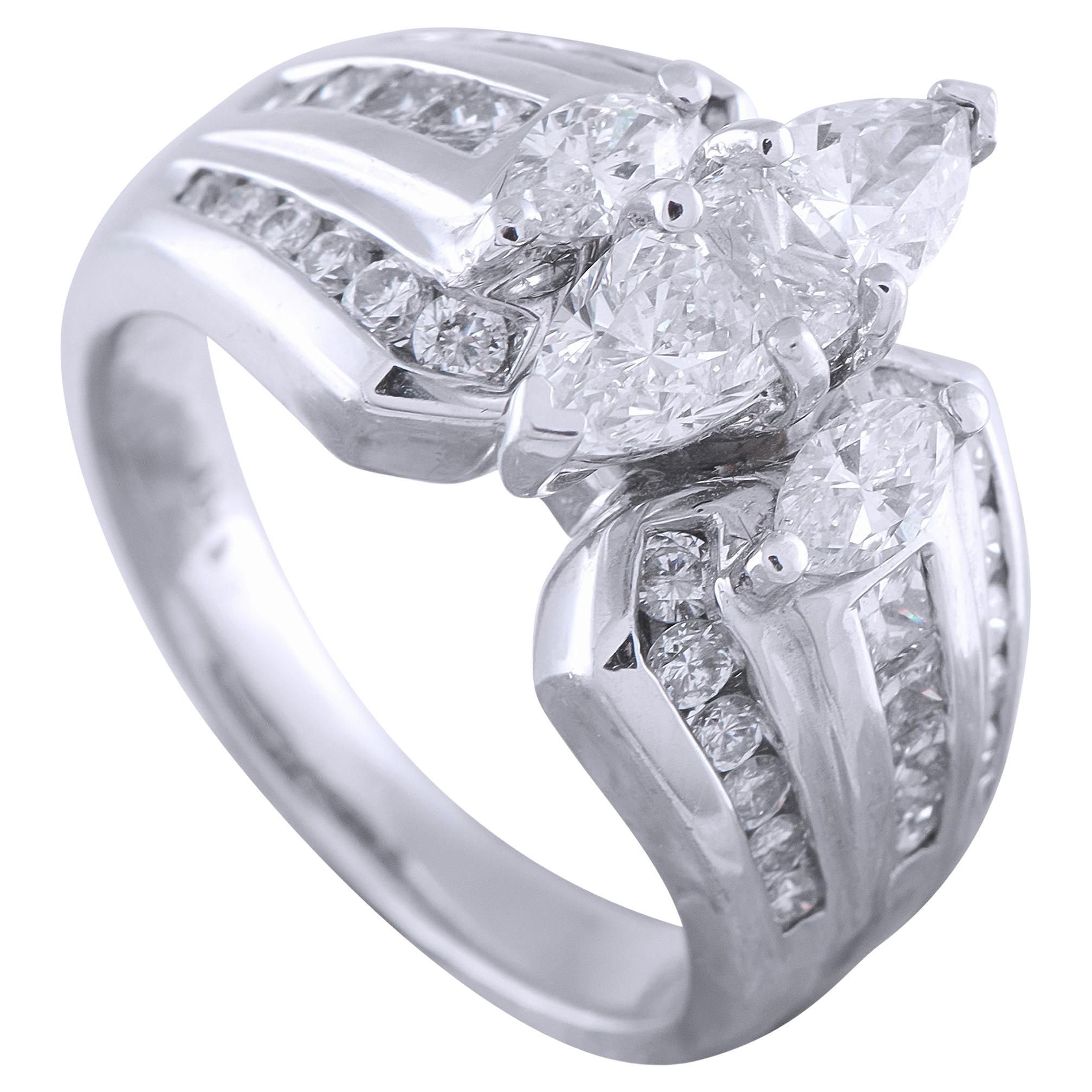 14K White Gold 2.10ct Diamond Ring MF09-022426