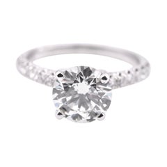 14 Karat White Gold 2.16 Carat Diamond Engagement Ring