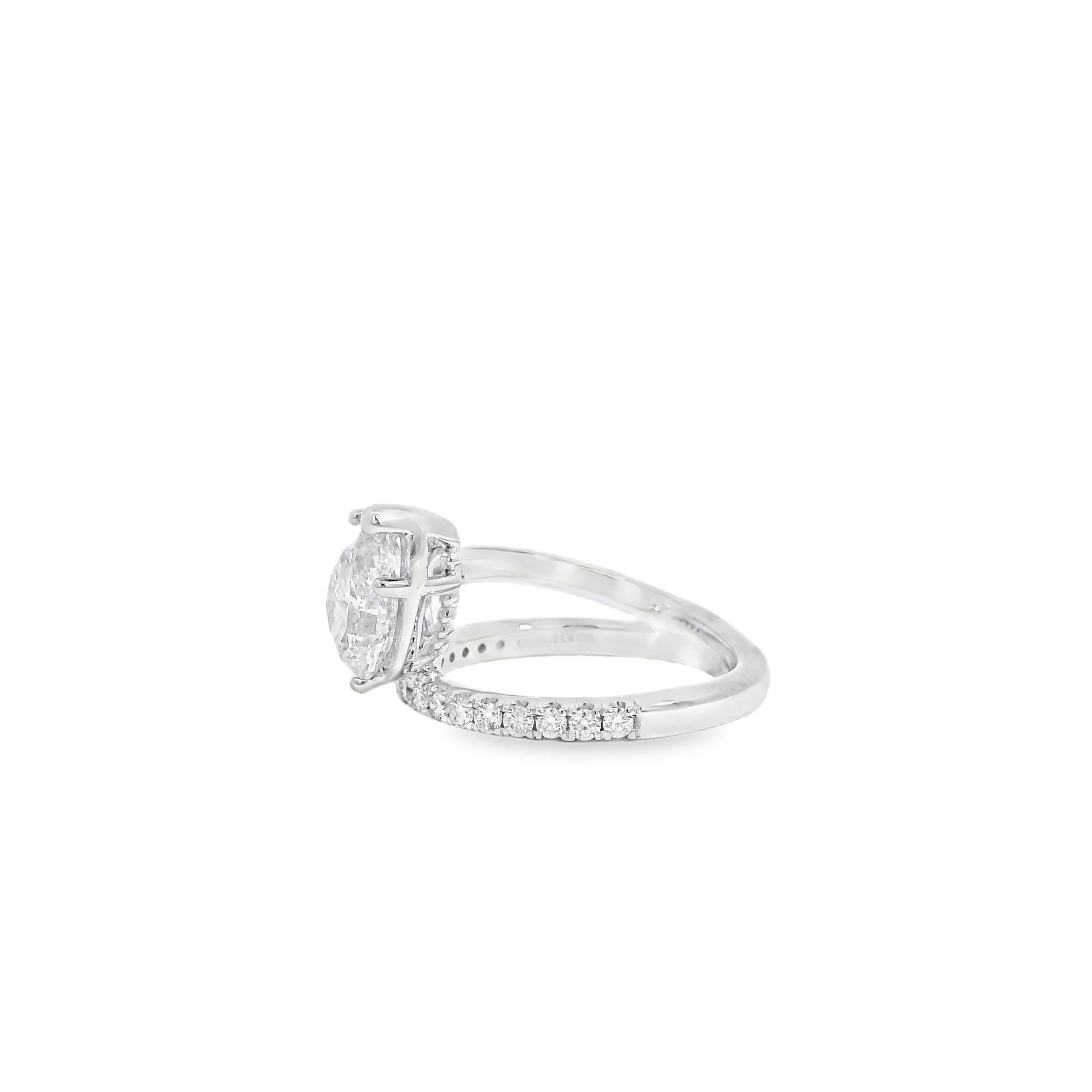 De las mujeres Anillo de compromiso de oro blanco de 14k con diamantes certificados GIA de 2,19 ct en venta