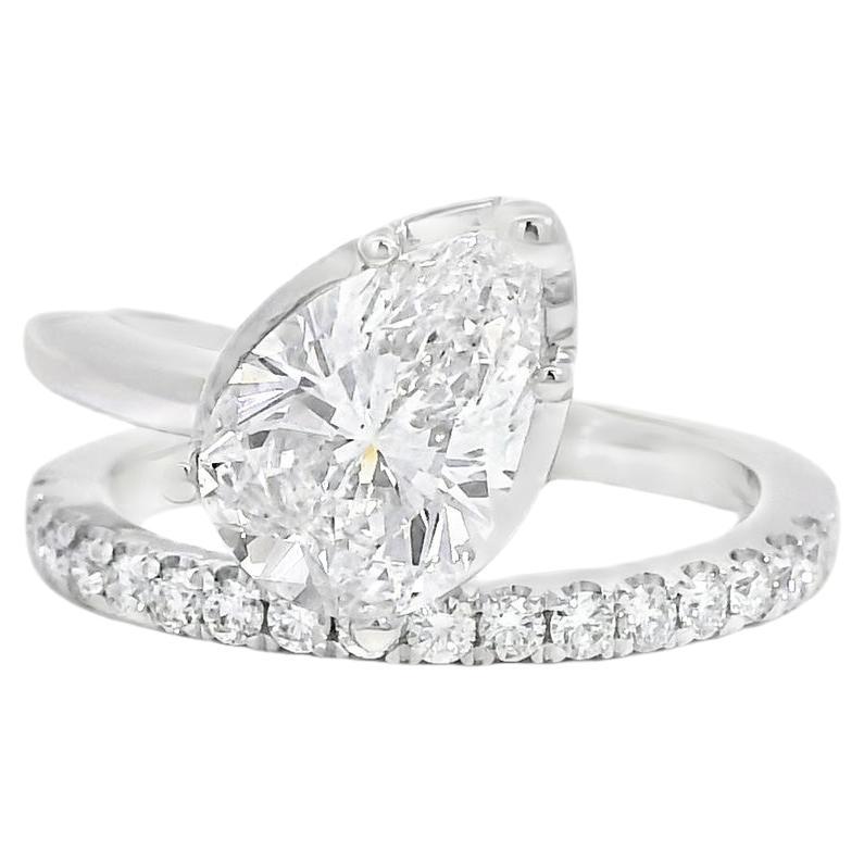 14k White Gold 2.19ct GIA Certified Diamond Engagement Ring