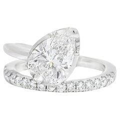 14k White Gold 2.19ct GIA Certified Diamond Engagement Ring