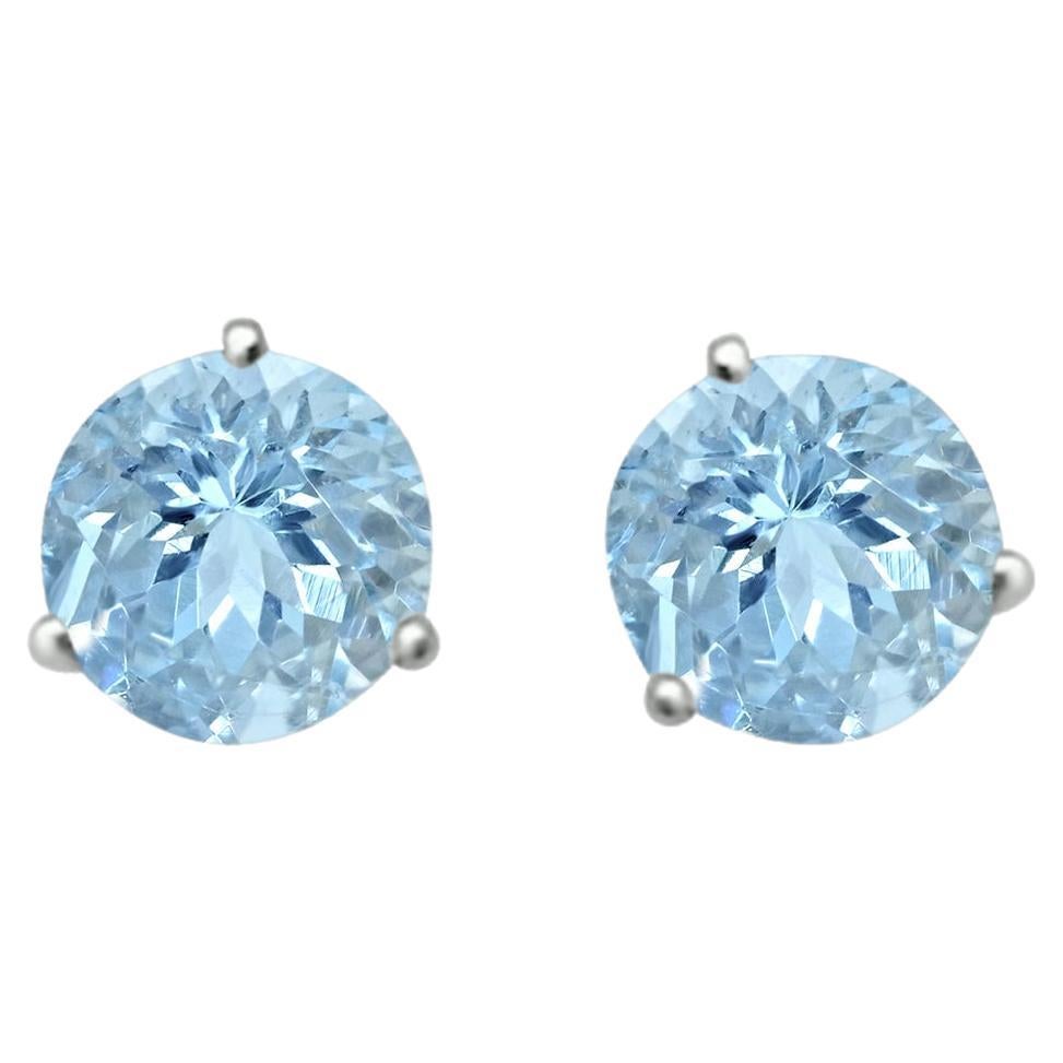 14K White Gold 2.21cts Aquamarine Earring, Style#TS1338AQE 22047/11 For Sale