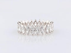 14KT White Gold 2.30Cts Marquise Natural Diamond Marquise-Cut Eternity Ring