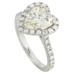 14K White Gold 2.31ct Diamond Heart Ring MF17-030326