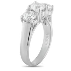 14K White Gold 2.35ct Diamond Three-Stone Ring MF38-020326