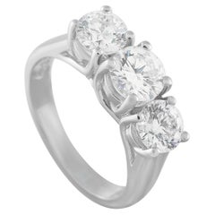 14K White Gold 2.35ct Diamond Three-Stone Ring MF38-020326