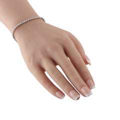 Bracciale tennis in oro bianco 14K con 2,38 carati di diamanti MF18-111325