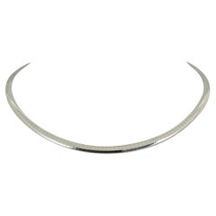 Collana A Link in oro bianco 14k 24,2g solido da donna 4mm 16"