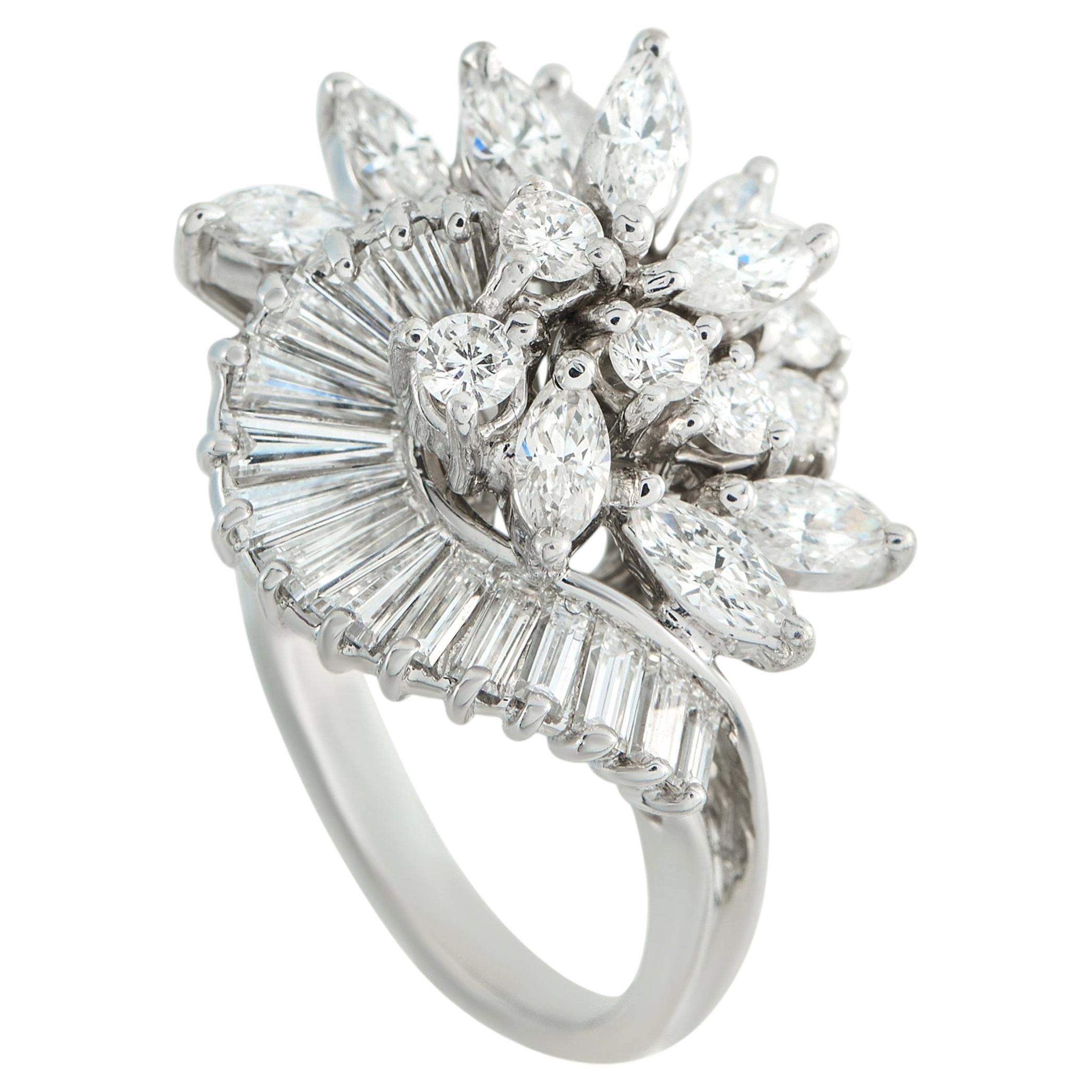 14K White Gold 2.5ct Diamond Ring MF29-030326 For Sale