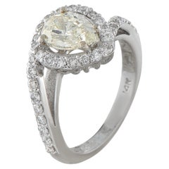 Anillo Pera Diamante Oro Blanco 14K 2,62ct MF09-051826