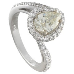 Anillo Pera Diamante Oro Blanco 14K 2,62ct MF09-051826