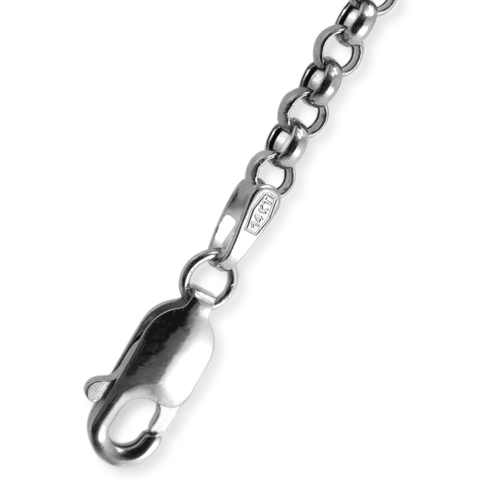 De las mujeres 14K White Gold 2.70mm Rolo Chain Necklace en venta