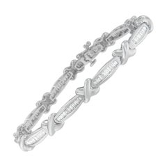 14K Weißgold 2ct TDW Diamant X-Link-Armband 'H-I, I1-I2'