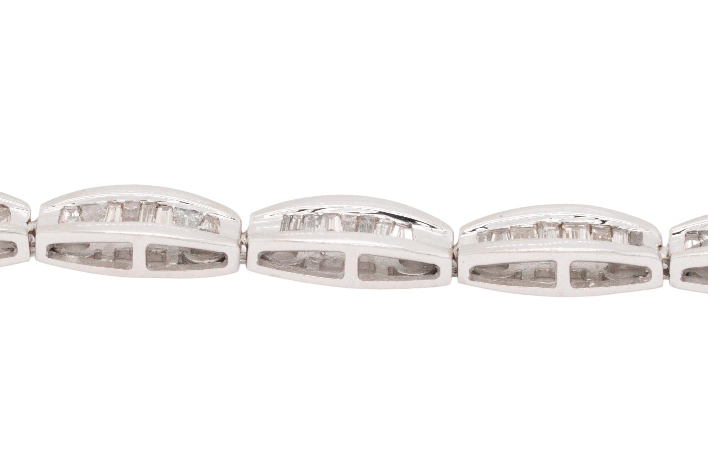 Pulsera de diamantes baguette naturales Corte baguette en venta