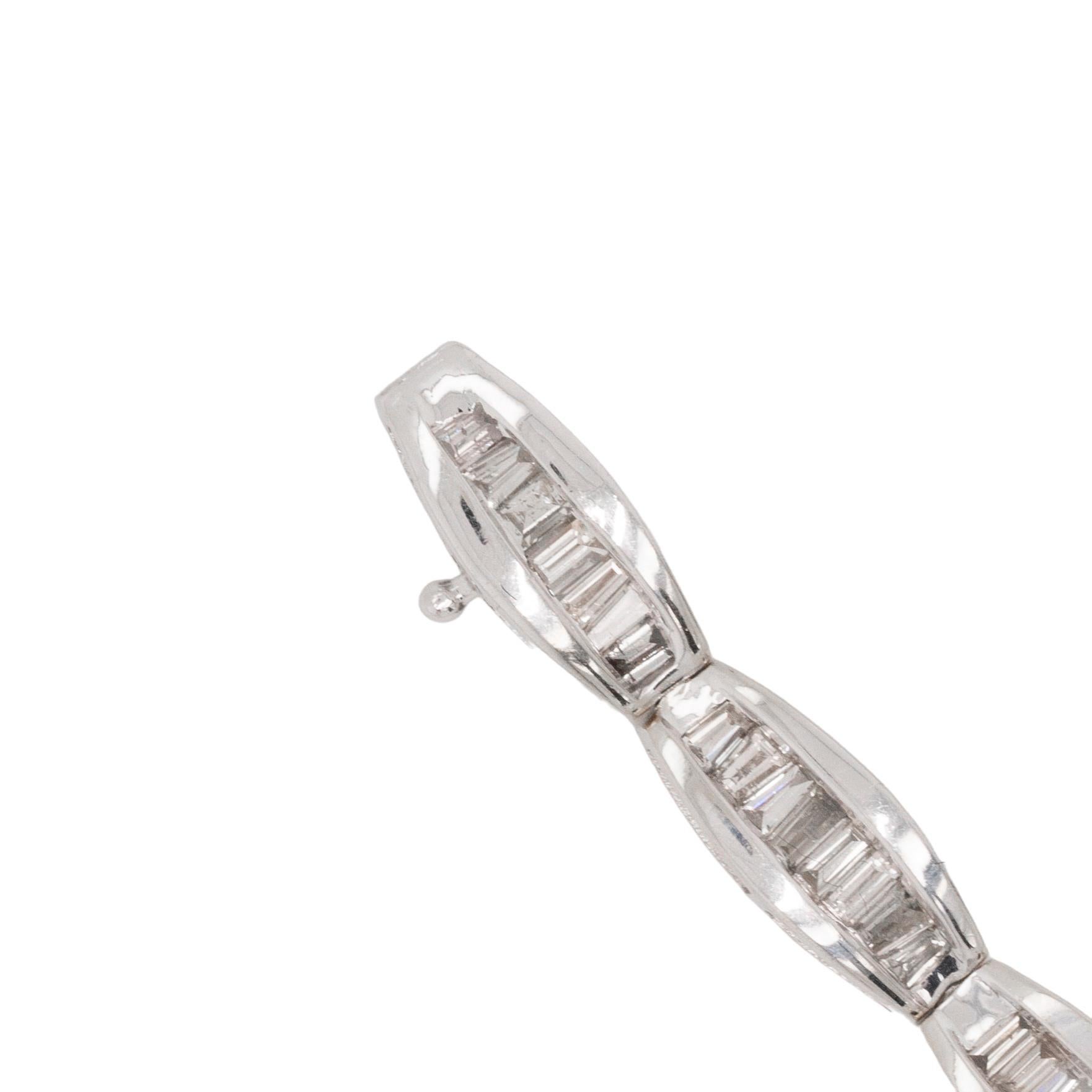 Pulsera de diamantes baguette naturales en Excelente estado para la venta en Boca Raton, FL
