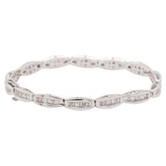 Natural Diamond Baguette Bracelet