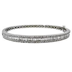 Bracciale con diamanti Eleg in oro bianco 14K largo 3/16 di pollice del designer Effe