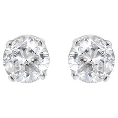 1 Carat Diamond Solitaire Stud Earrings For Sale at 1stDibs | 1 carat ...