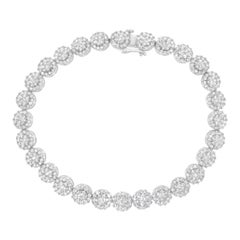 14K White Gold 3 7/8ct TDW Diamond Link Bracelet 'I-J, SI2-I1'