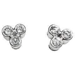 14k White Gold .33 Carat Diamond Stud Custom Made Earrings With Appraisal
