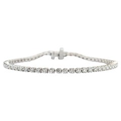 14K White Gold 3-Prong 1.83ct Diamond Tennis Bracelet