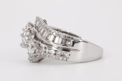 Anello con diamante in oro bianco 14K 3.08CTW