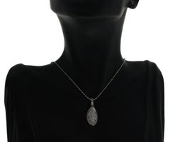 14 Karat Gold 3.20 Carat Round and Princess Diamonds Slice Pendant Necklace