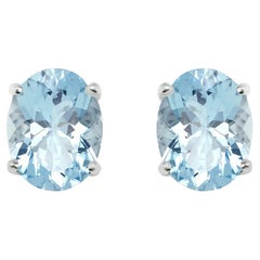 14k White Gold 3.21cts Aquamarine Earring, Style#TS1332AQE 21104/1