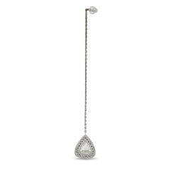 Orecchini pendenti in oro bianco 14 carati con diamanti da 3,23 carati MF03-070726