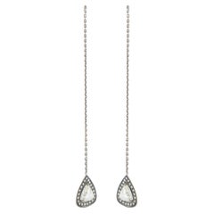 Orecchini pendenti in oro bianco 14 carati con diamanti da 3,23 carati MF03-070726
