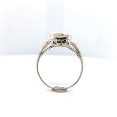 14K White Gold 3.24 carat Cushion cut Peridot Ring
