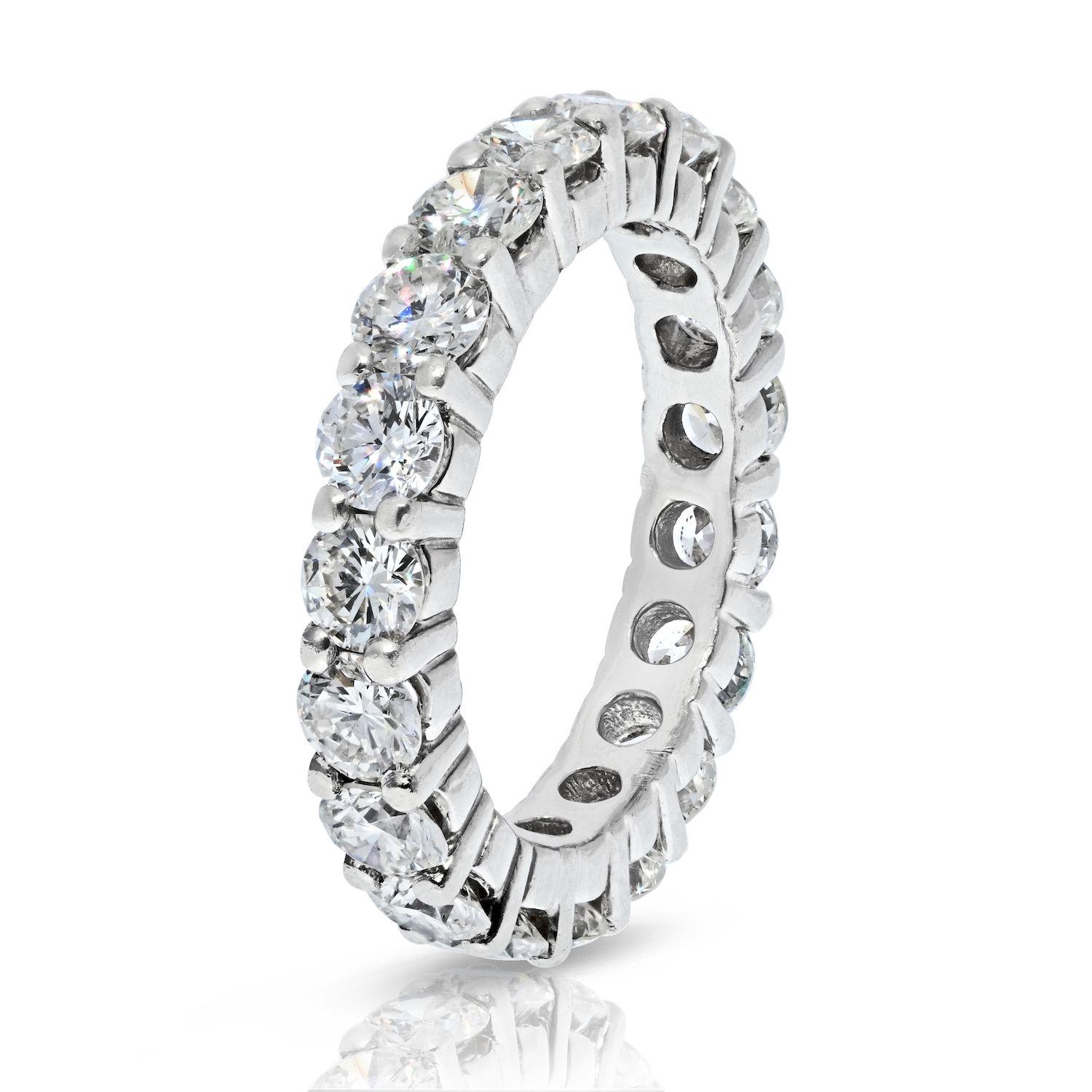 14k white gold eternity band