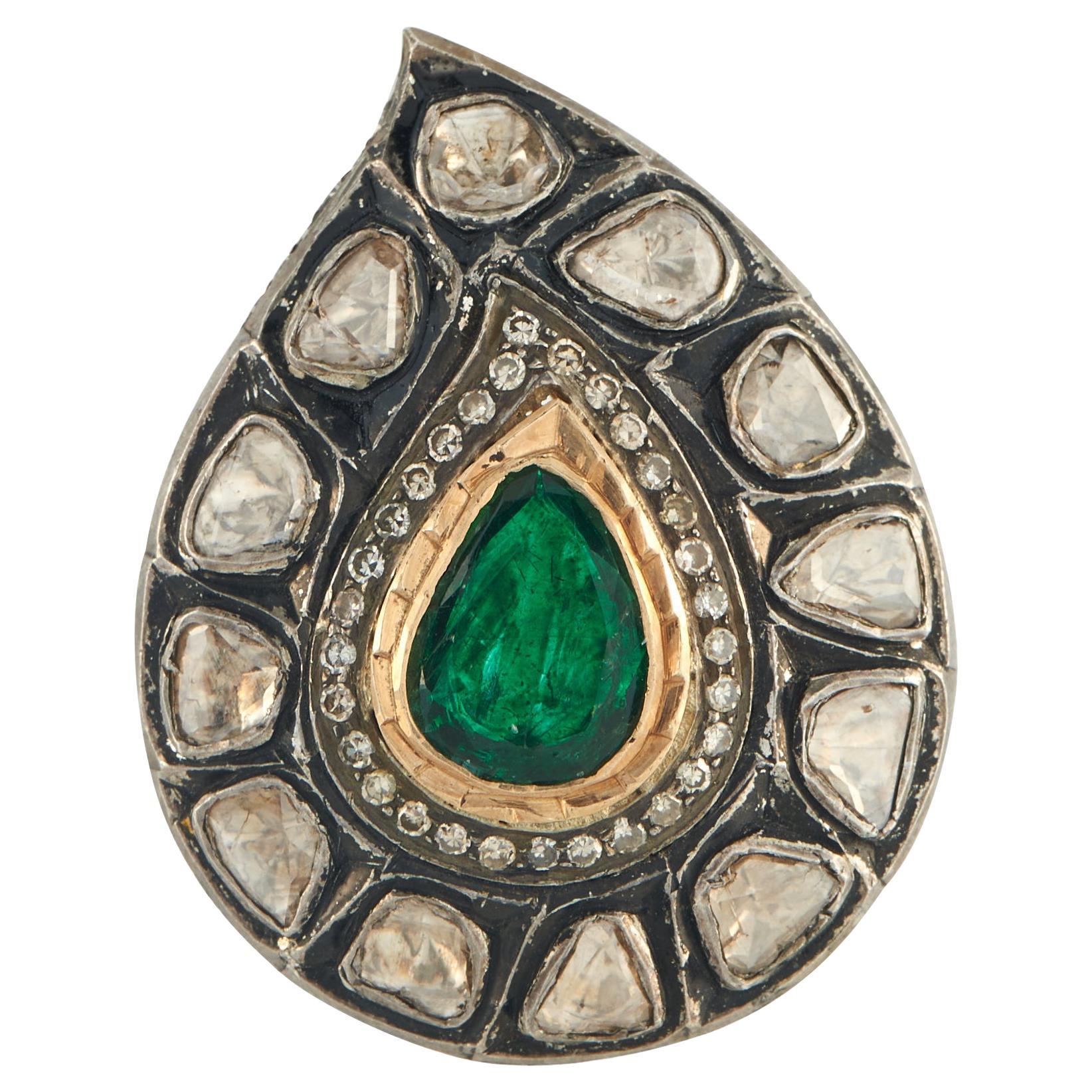Pendentif en or blanc 14K serti d'un diamant de 3,50ct MF36-022026 en vente
