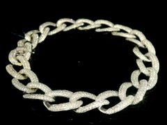 Bracciale A.Profiles in oro bianco 14k con diamanti micropave da 3,50 ct.