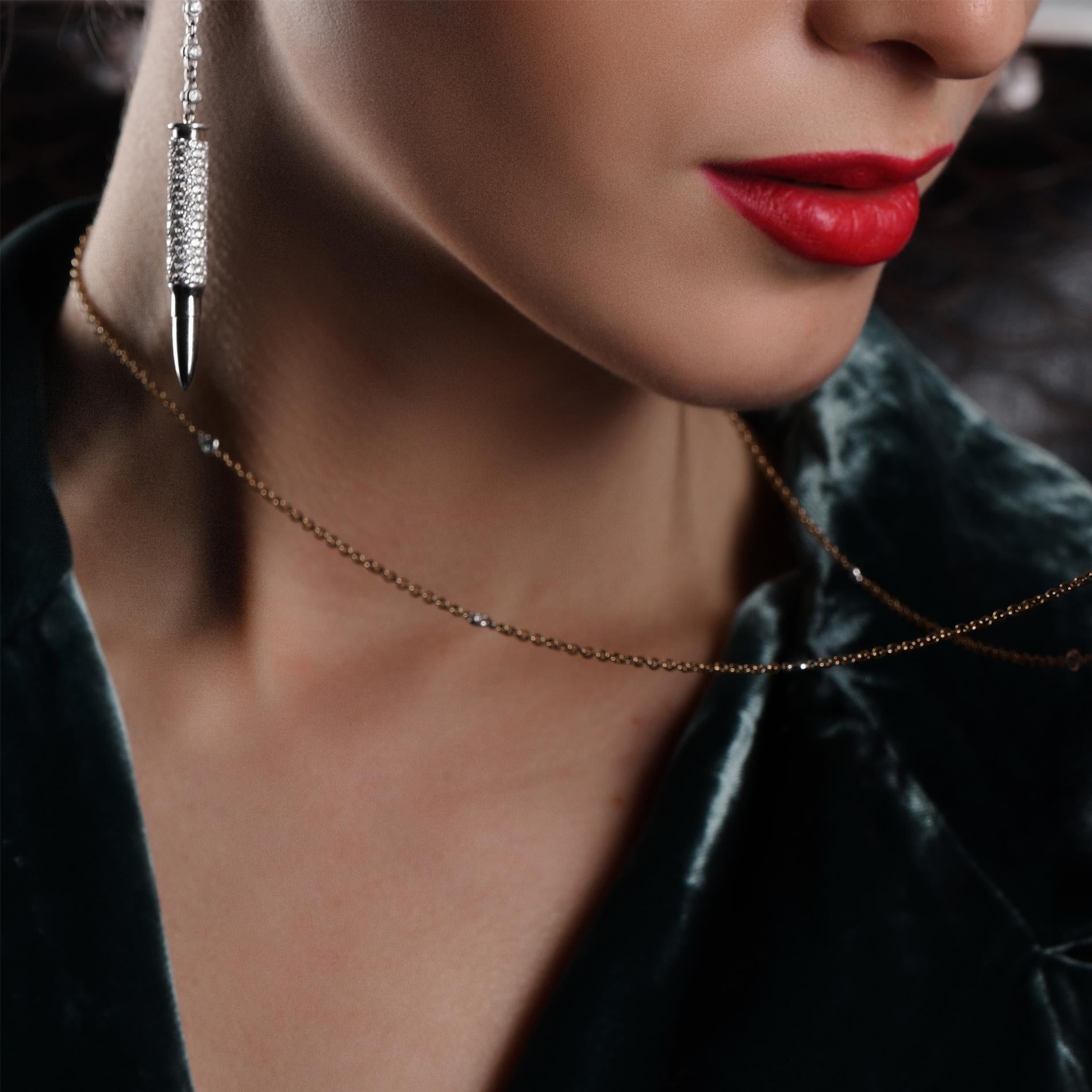 Round Cut Sybarite Bullets Earrings For Sale