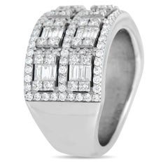 14K White Gold 3.77ct Diamond Ring MF27-012324