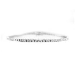 Bracciale tennis con diamanti a 4 punte da 1,57 carati in oro bianco 14K