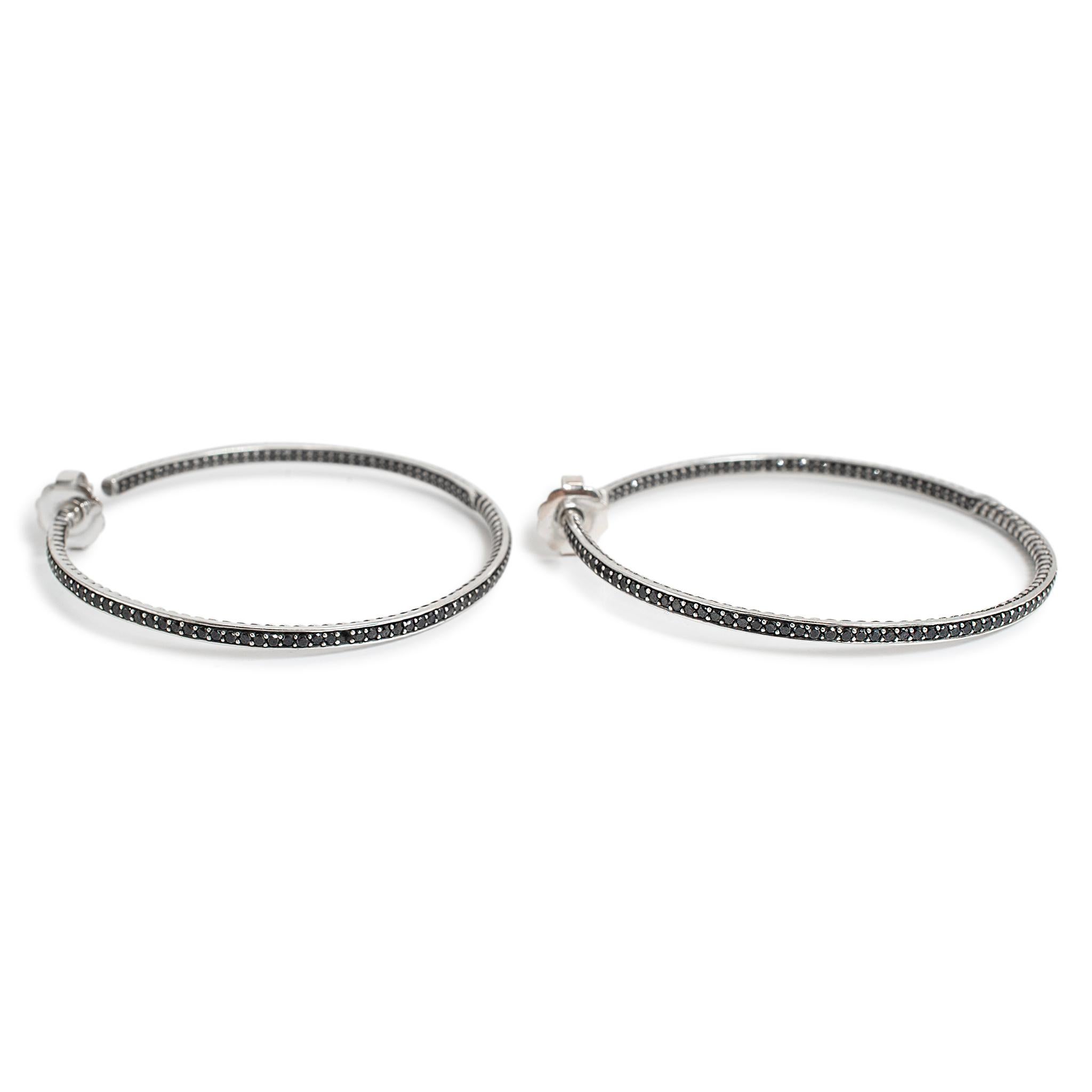 Bracciale tennis con diamanti a 4 punte da 2,51 carati in oro bianco 14K in vendita 1