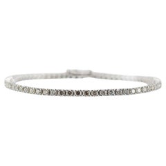 Bracelet tennis en or blanc 14K à 4 branches et 3,28 ct de diamants
