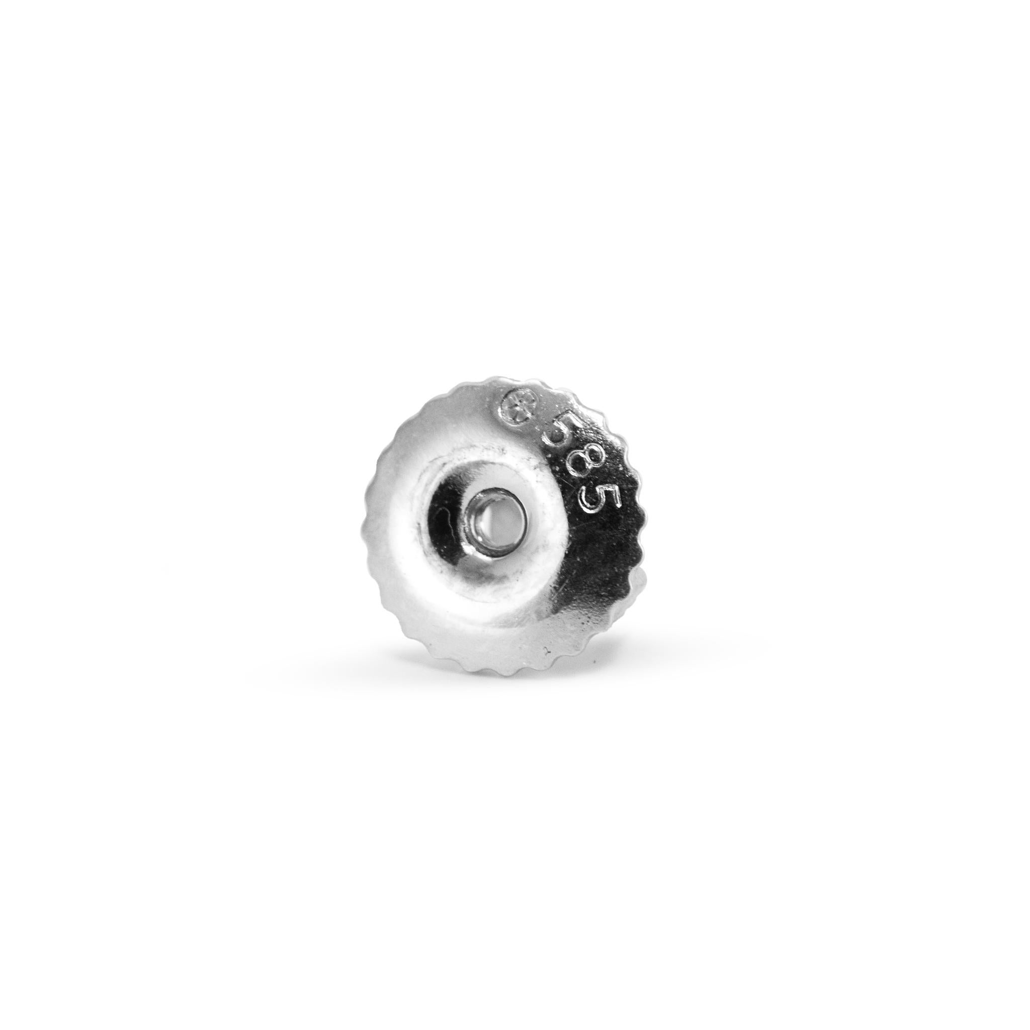 Boucles d'oreilles en or blanc 14K à 4 griffes vissées 1.08 CT diamant rond en vente 3