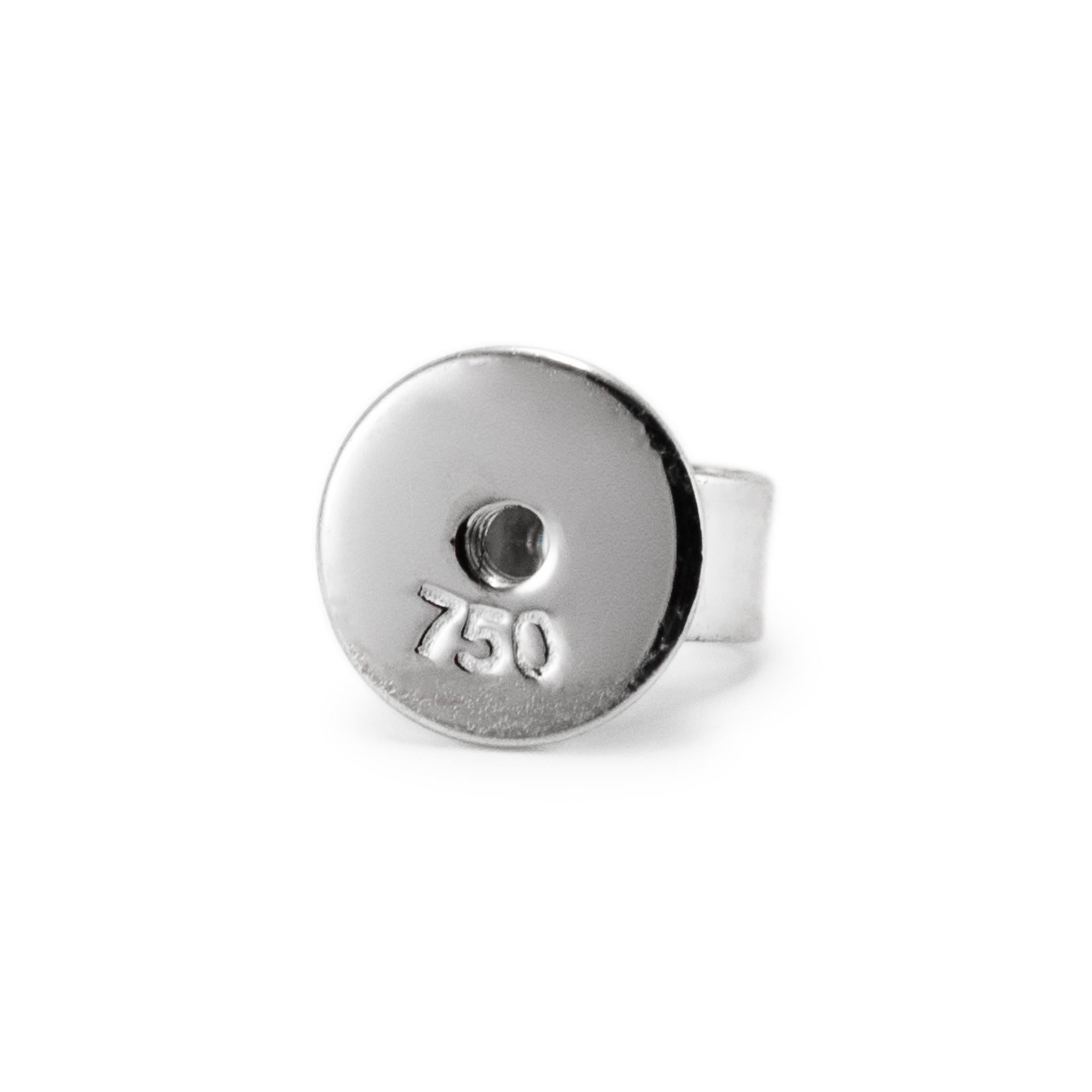 14K White Gold 4-Prong Screw Back 1.90ct Diamond Stud Earrings In Excellent Condition For Sale In Houston, TX