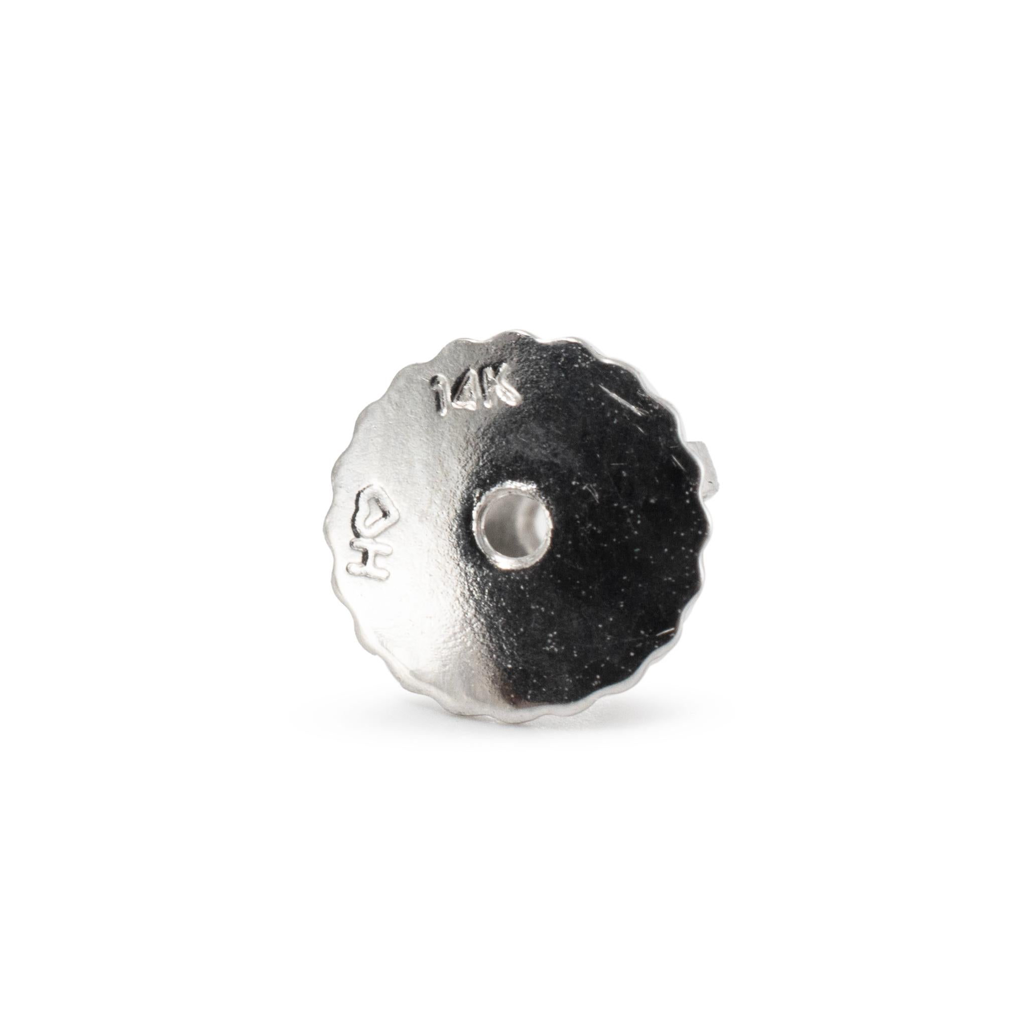Boucles d'oreilles en or blanc 14K avec 4 griffes vissées et 2.00 CT de diamant rond Pour femmes en vente