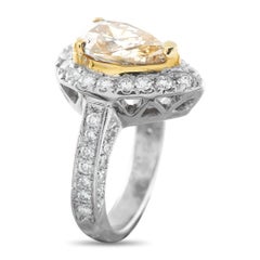 Anillo de oro blanco de 14 quilates con 4,08 ct de diamantes MF23-020926