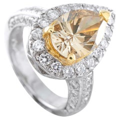 Anillo de oro blanco de 14 quilates con 4,08 ct de diamantes MF23-020926